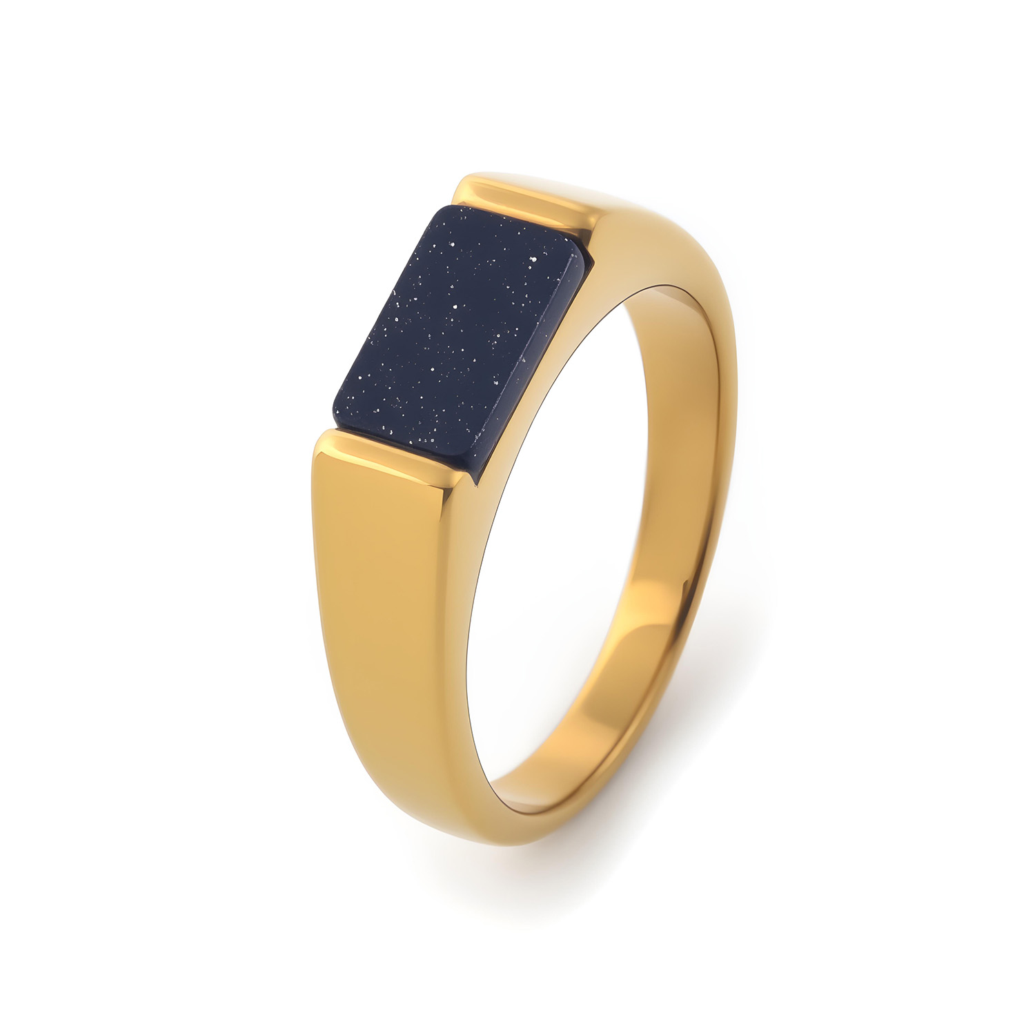 316L Stainless Steel Signet Ring - Starry Sky